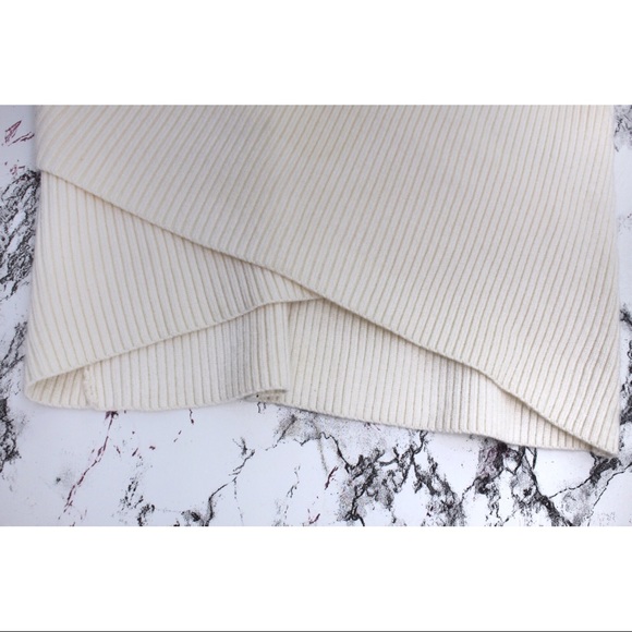 Zara NWT Knit Asymmetrical Neutral Hued Skirt Small - Picture 4 of 5